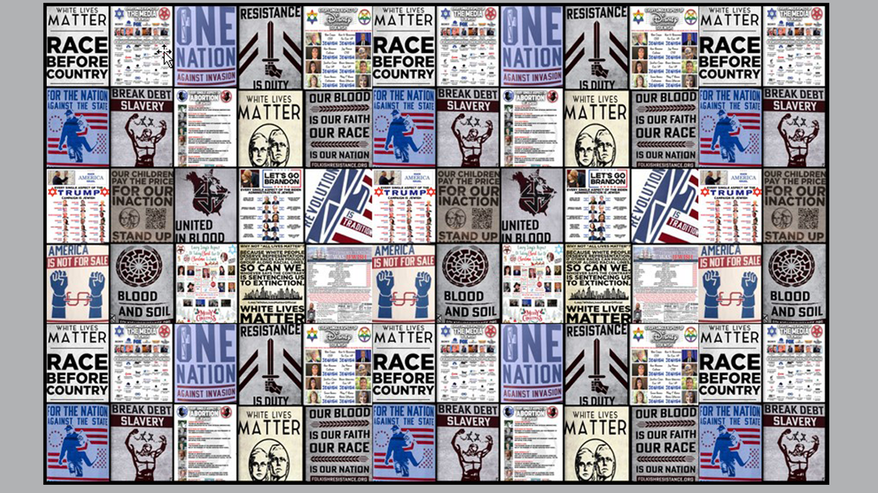 Anti Defamation League White Supremacist Propaganda Incidents Reach   Collage Of 2022 Propaganda 1280 Primary 