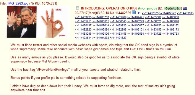 OK Hand Sign 4Chan Troll